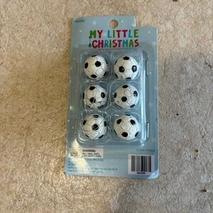 My Little Christmas Soccer Ball Ornaments New